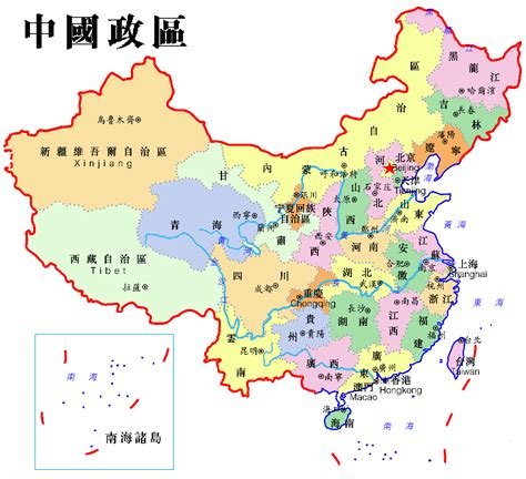 中國大陸省份地圖|中國行政區劃圖